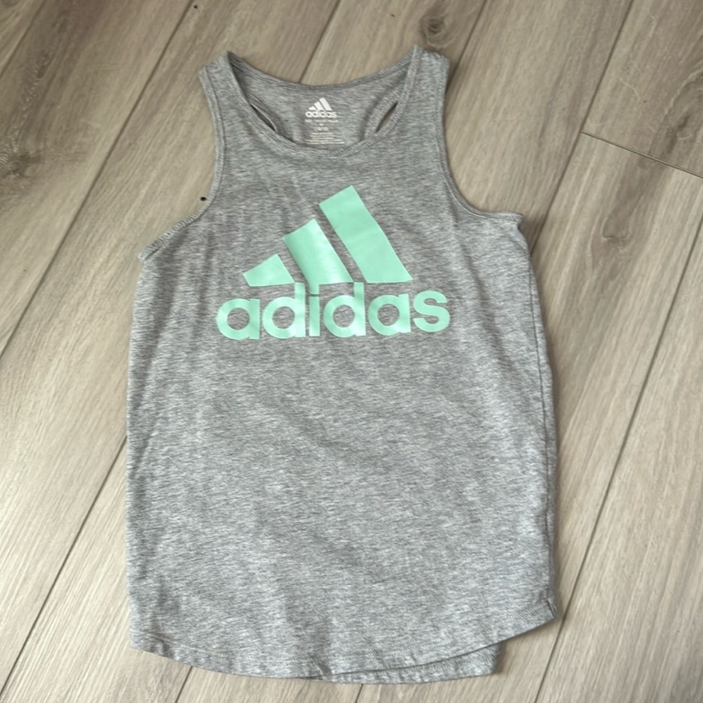 Grey adidas workout tank